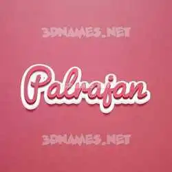 palrajan in Red Scribble style - 3D name wallpaper