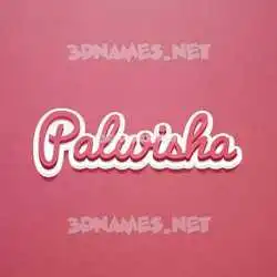 palwisha in Red Scribble style - 3D name wallpaper