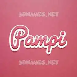 pampi in Red Scribble style - 3D name wallpaper
