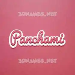 panchami in Red Scribble style - 3D name wallpaper