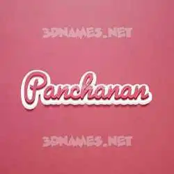 panchanan in Red Scribble style - 3D name wallpaper