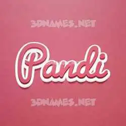 pandi in Red Scribble style - 3D name wallpaper