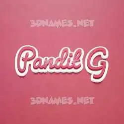 pandit g in Red Scribble style - 3D name wallpaper