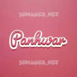 panhwar in Red Scribble style - 3D name wallpaper