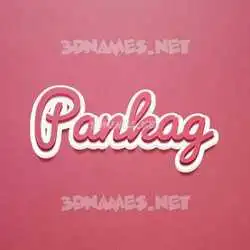 pankag in Red Scribble style - 3D name wallpaper