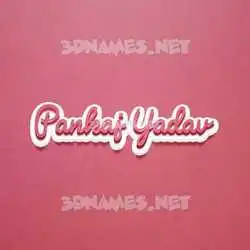pankaj yadav in Red Scribble style - 3D name wallpaper