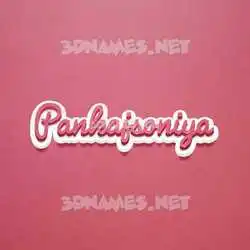 pankajsoniya in Red Scribble style - 3D name wallpaper