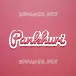 pankhuri in Red Scribble style - 3D name wallpaper