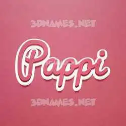 pappi in Red Scribble style - 3D name wallpaper