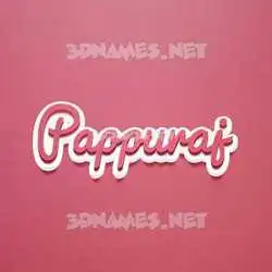 pappuraj in Red Scribble style - 3D name wallpaper