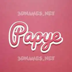 papye in Red Scribble style - 3D name wallpaper