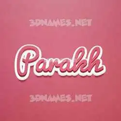 parakh in Red Scribble style - 3D name wallpaper