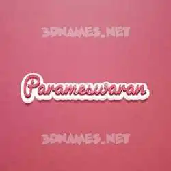 parameswaran in Red Scribble style - 3D name wallpaper