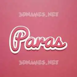 paras in Red Scribble style - 3D name wallpaper