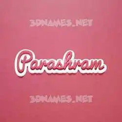 parashram in Red Scribble style - 3D name wallpaper