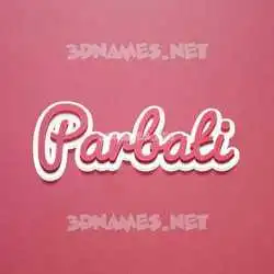 parbati in Red Scribble style - 3D name wallpaper