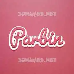 parbin in Red Scribble style - 3D name wallpaper