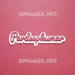 pardeepkumar in Red Scribble style - 3D name wallpaper