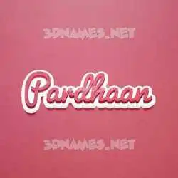 pardhaan in Red Scribble style - 3D name wallpaper