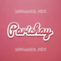 parichay in Red Scribble style - 3D name wallpaper