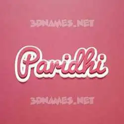 paridhi in Red Scribble style - 3D name wallpaper