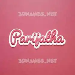 parijatha in Red Scribble style - 3D name wallpaper