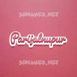 parijatnupur in Red Scribble style - 3D name wallpaper