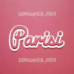 parisi in Red Scribble style - 3D name wallpaper