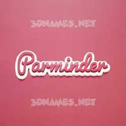 parminder in Red Scribble style - 3D name wallpaper