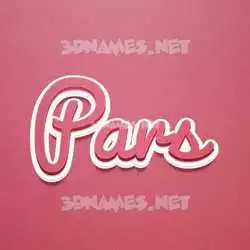 pars in Red Scribble style - 3D name wallpaper
