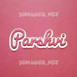 parshvi in Red Scribble style - 3D name wallpaper