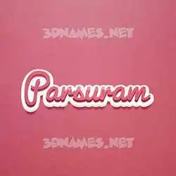 parsuram in Red Scribble style - 3D name wallpaper