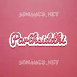 parthsiddhi in Red Scribble style - 3D name wallpaper