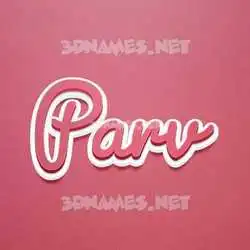 parv in Red Scribble style - 3D name wallpaper