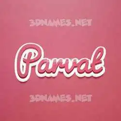 parvat in Red Scribble style - 3D name wallpaper