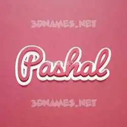 pashal in Red Scribble style - 3D name wallpaper