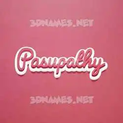 pasupathy in Red Scribble style - 3D name wallpaper