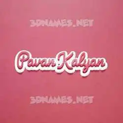 pavan kalyan in Red Scribble style - 3D name wallpaper