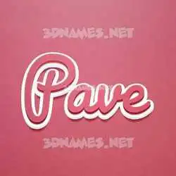 pave in Red Scribble style - 3D name wallpaper