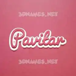 pavitar in Red Scribble style - 3D name wallpaper