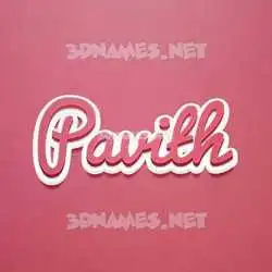 pavith in Red Scribble style - 3D name wallpaper