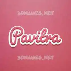 pavitra in Red Scribble style - 3D name wallpaper