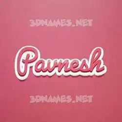 pavnesh in Red Scribble style - 3D name wallpaper