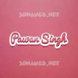 pawan singh in Red Scribble style - 3D name wallpaper