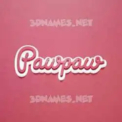 pawpaw in Red Scribble style - 3D name wallpaper