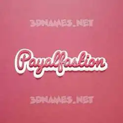 payalfastion in Red Scribble style - 3D name wallpaper