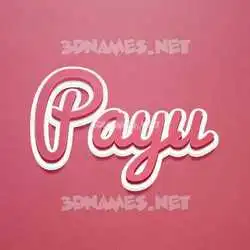payu in Red Scribble style - 3D name wallpaper