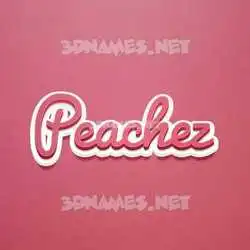 peachez in Red Scribble style - 3D name wallpaper