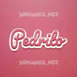 pedrito in Red Scribble style - 3D name wallpaper