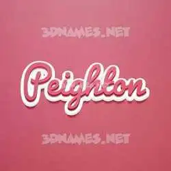 peighton in Red Scribble style - 3D name wallpaper